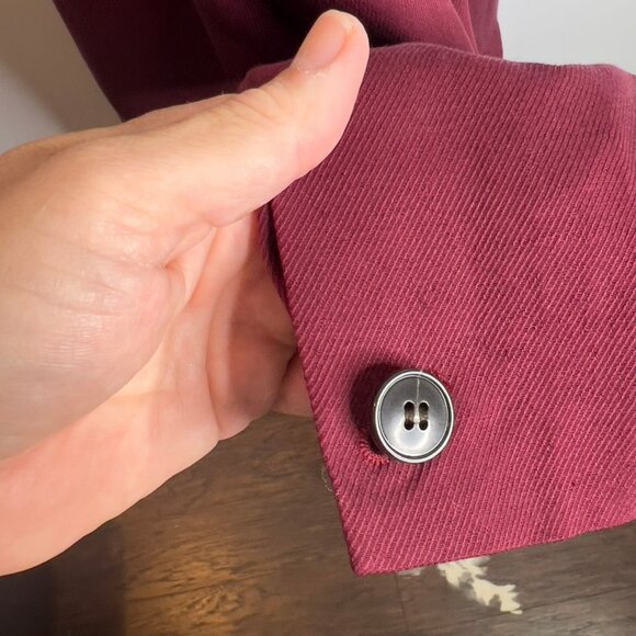 Madewell $178 Drapeweave Caldwell Double-Breasted Blazer Cabernet Size XS NH328 - Picture 12 of 12